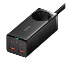 Baseus PSZM000401 GaN3 Pro Rýchlonabíjacia sieťová nabíjačka čierna / 2x USB / 2x USB-C / AC / 100W 