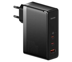 Baseus CCGP100201 GaN5 Pro Rýchlonabíjací adaptér čierna / 2x USB-C / USB-A / 140W