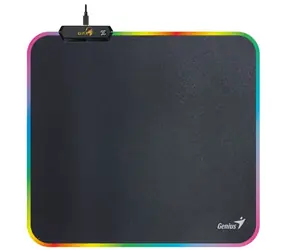 Genius GX-Pad 260S RGB Dizajnová herná podložka pod myš s RGB LED čierna / 260 x 240 x 3 mm / RGB podsvietenie