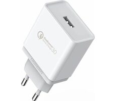 Ugreen CD122 Nabíjačka pre mobilné telefóny biela / USB-A / QC3.0 / 18W