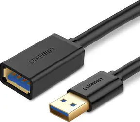 Ugreen Kábel USB-A 3.0 (M) - USB-A 3.0 (F) 0.5 m čierna