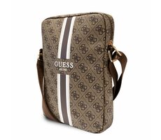 Guess PU 4G Printed Stripes Tablet Bag 10" hnedá