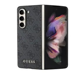 Guess 4G Charms Zadný Kryt pre Samsung Galaxy Z Flip 5 šedá