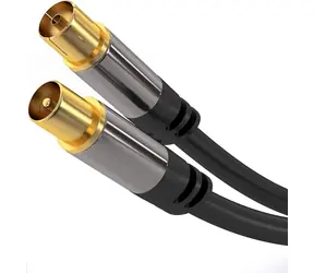 PremiumCord TV antenný HQ prepojovací kábel M/F 75 Ohm 1.5m