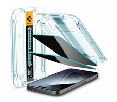 Spigen Glass tR EZ Fit Privacy 2 Pack tvrdené sklo pre iPhone 15 Pro Pre číra