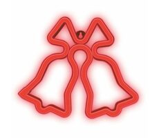 Neolia Dekoratívne LED neón Vianočné zvončeky červená / 5V