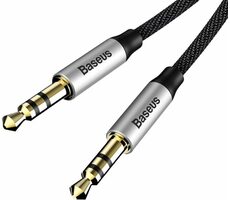 Baseus CAM30-CS1 Kábel Jack 3.5 mm (M) - Jack 3.5 mm (M) 1.5 m čierno-šedá