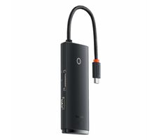 Baseus WKQX050001 Lite Series Hub Dokovacia stanica čierna / 2x USB 3.0 / 1x USB-C / 1x HDMI / SD/TF