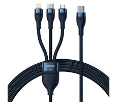 Baseus CASS030203 Kábel USB-C (M) - Micro-USB (M) 18 W &amp; USB-C (M) 100 W &amp; Lightning (M) 20 W 1.5 m čierna