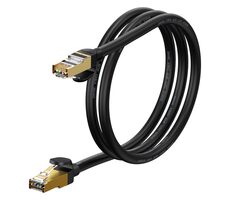 Baseus WKJS010101 Sieťový kábel CAT7 1 m čierna / RJ-45 - RJ45 / 10Gbps
