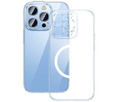 Baseus ARJC010102 Crystal Transparent Magnetic Kryt pre Apple iPhone 14 Pro Max číra / MagSafe / + Ochranné sklo 