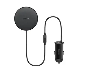 Baseus C40141000111-00 CW01 MagSafe držiak do auta s bezdrôtovým nabíjaním a nabíjačkou čierna / 1x USB-C / 15W + 25W