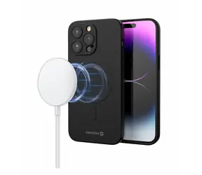 Swissten SOFT JOY MagStick Puzdro pre Apple iPhone 15 Pro čierna 