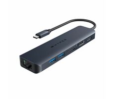 Hyper EcoSmart Gen.2 USB-C Hub 7v1 čierna / 2x USB-A / microSD / SD / Ethernet / HDMI 4K 60Hz