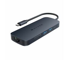 Hyper EcoSmart Gen.2 USB-C Hub 8v1 čierna / USB-C / 2x USB-A / microSD / SD / Ethernet 