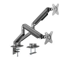 Gembird MA-DA2-05 Stolový držiak pre 2 monitory do 32&quot; / štandardy VESA 75x75 &amp; 100x100 / nosnosť 18 kg / nastaviteľný