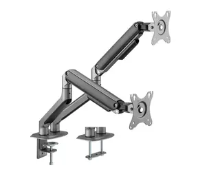 Gembird MA-DA2-05 Stolový držiak pre 2 monitory do 32" / štandardy VESA 75x75 &amp; 100x100 / nosnosť 18 kg / nastaviteľný