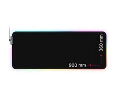 LORGAR Steller 913 (XL) čierna / herná podložka pod myš / RGB / 900 x 360 x 3 mm