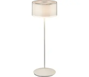 ab+ by Abert Logo biela / Stolová lampa / LED / 2.2W / 230 lm / Li- ION / IP54