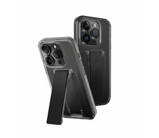 UNIQ Heldro Mount+ ochranný kryt na Apple iPhone 15 Pro so stojanom Vapour (Smoke)
