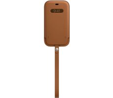 Apple Leather Sleeve s MagSafe pre iPhone 12 mini sedlovo hnedá