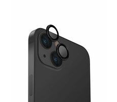 UNIQ Optix hliníkové ochranné sklo na šošovku fotoaparátu pre Appple iPhone 15/15 PLUS Midnight (black)