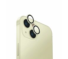 UNIQ Optix hliníkové ochranné sklo na šošovku fotoaparátu pre Appple iPhone 15/15 PLUS Pale yellow (yellow)