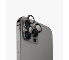 UNIQ Optix hliníkové ochranné sklo na šošovku fotoaparátu pre Appple iPhone 15 Pro Steel grey (grey)