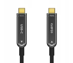 Claroc Kábel optický USB-C (M) - USB-C (M) 10m čierna / 4K @ 60 Hz