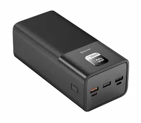 Swissten 22013941 40000 mAh čierna / Power Bank / 5V / 3A / USB-C &amp; USB &amp; micro-USB