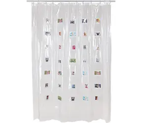 Fujifilm Instax Shower Curtain Wide / Záves do sprchy s fotoalbumom / 183 x 200 cm