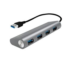 LogiLink UA0307 strieborná / USB Hub / 4X USB 3.0
