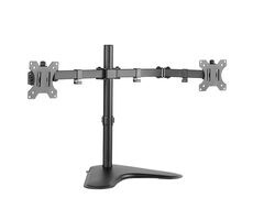 LogiLink BP0045 čierna / Rameno na 2 monitory / VESA / 17 &quot;až 32&quot; / do 8 kg