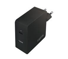 LogiLink PA0213 čierna / Nabíjací adaptér / 1x USB-A / 1x USB-C / 65W