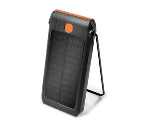 LogiLink PA0273 čierna / Powerbank / solárny panel / 10000 mAh / 1x USB-A / 1x USB-C