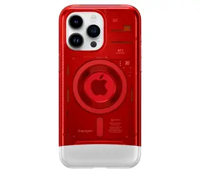 Spigen Classic C1 MagSafe ochranný kryt pre Apple iPhone 15 Pro Pre Max ruby