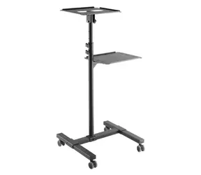 LogiLink BP0069 čierna / Vozík na projektor a laptop / nosnosť 10 kg