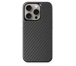 Epico Hybrid Carbon Magnetic Ochranné púzdro s MagSafe pre Apple iPhone 15 Pro Max čierna