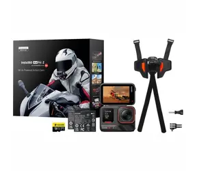 Insta360 Ace Pro 2 Motocyklový balíček / Sada: kamera + 2xAku + 1x MicroSDXC 128GB + Držiak na helmu INST100-35
