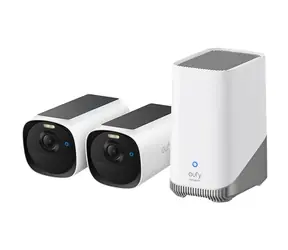 Anker Eufy E40 2K biela / Vonkajšia kamera so solárnym nabíjaním / sada 2ks + jednotka HomeBase 2