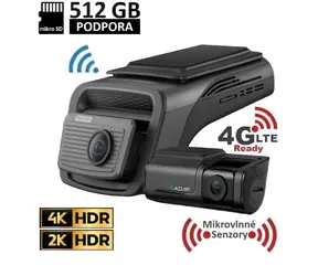 Thinkware U3000PRO 2CH čierna / Kamera do auta / 4K+2K / WiFi / LTE / HDR / microSD