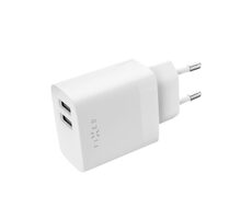 FIXED SMART Rapid Charge Sieťová nabíjačka s 2x USB výstupom (FIXC17N-2U-WH) biela / 17W 