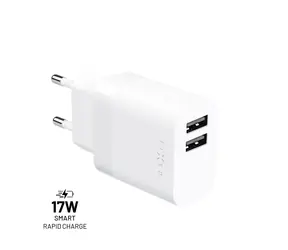 FIXED SMART Rapid Charge Sieťová nabíjačka s 2x USB výstupom (FIXC17N-2U-WH) biela / 17W 