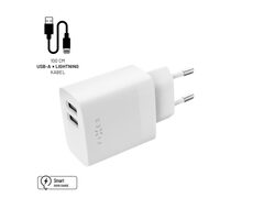 FIXED SMART Rapid Charge Sieťová nabíjačka s 2x USB výstupom (FIXC17N-2UL-WH) biela / 17W