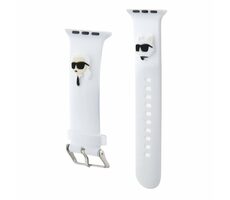 Karl Lagerfeld Karl and Choupette Head NFT Remienok pre Apple Watch 38/40/41 bilá