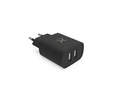 KRUX Nabíjací adaptér čierna / 2x USB-A / 24W