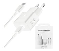 Samsung rýchlonabíjačka EP-T2510, 25W / biela / USB-C nabíjačka / rýchle nabíjanie / 25W / 1m