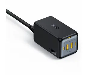 AOHi Magcube PRO GaN stolná nabíjačka čierna / 2x USB-C / 2x USB-A / 120W 