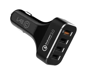 LAB.C 4Port Quick čierna / autonabíjačka / 4xUSB / 54W 