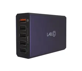 LAB.C X5 Pre nabíjací adaptér modrá / 5xUSB / 20W / SMART IC 